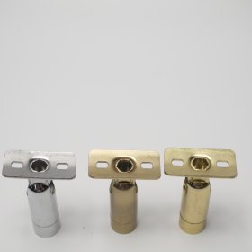 Chrome-plated copper natural color imitation gold-plated chrome universal head inner M10*10 15.5*55 180 degree round head with square palm/inner M10*9 outer M10*8 15.5*58 180 degree round head