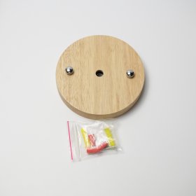 The wooden suction cup holder is suitable for chandelier hangers, lamps, etc., wood color, surface hanging 120x20