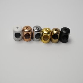 Black and white chrome-plated French gold swimming gold copper natural color lock line buckle bushing nozzle 12*18