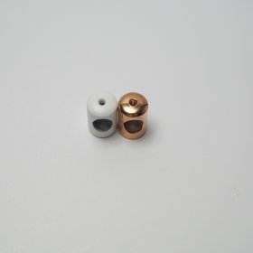 Black and white chrome-plated French gold swimming gold copper natural color lock line buckle bushing nozzle 12*18