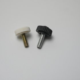 Black and white plastic d head screw nut angle adjustment handle screw nut chassis hand screw nut M4